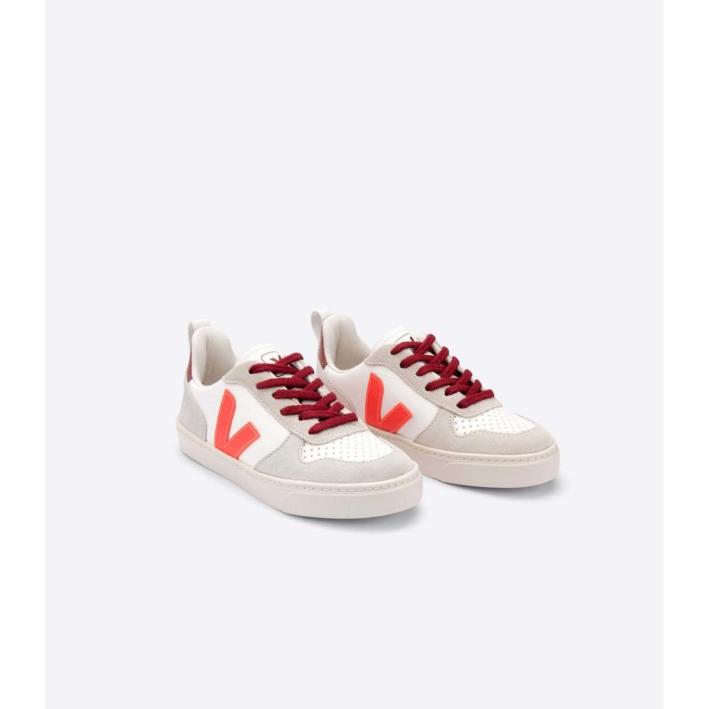 παπουτσια παιδικα Veja V-10 VEJA X BONTON White/Orange | GR 745CTV